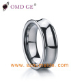 Unique White Tungsten Wedding Bands with Printing